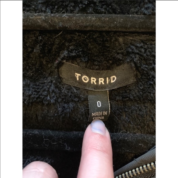 Torrid Sz 0 Twill Sherpa Lined Anorak Coat - Picture 4 of 5